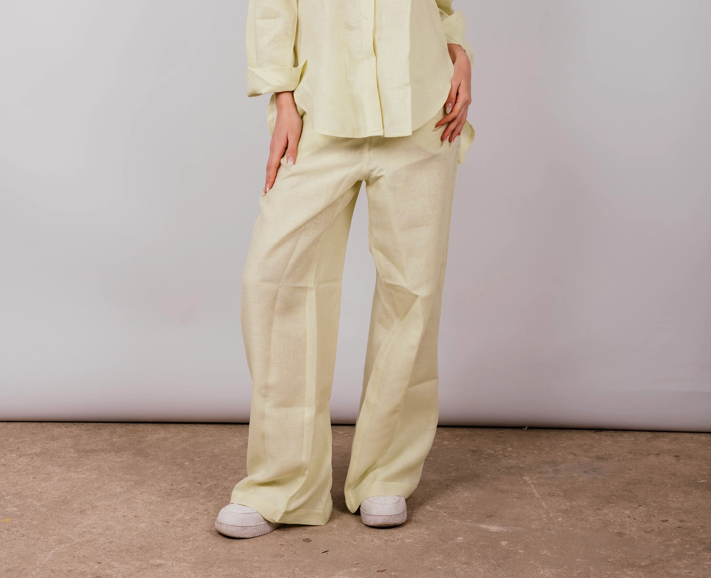 Basic Pant In Butter-yellow