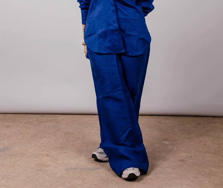 Basic Pant In Royal-blue