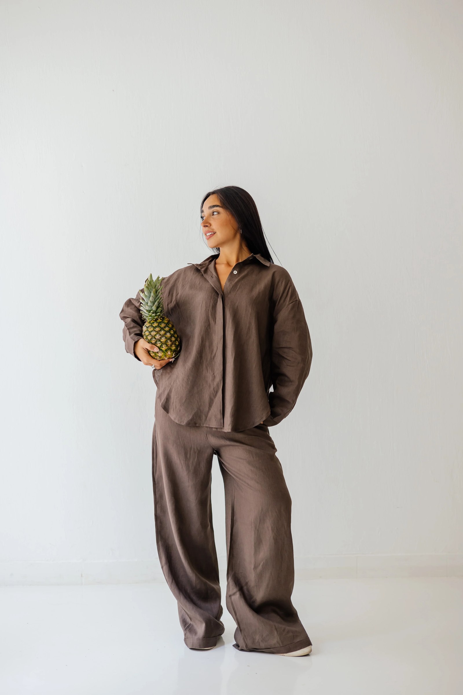 Basic Pant In Brown