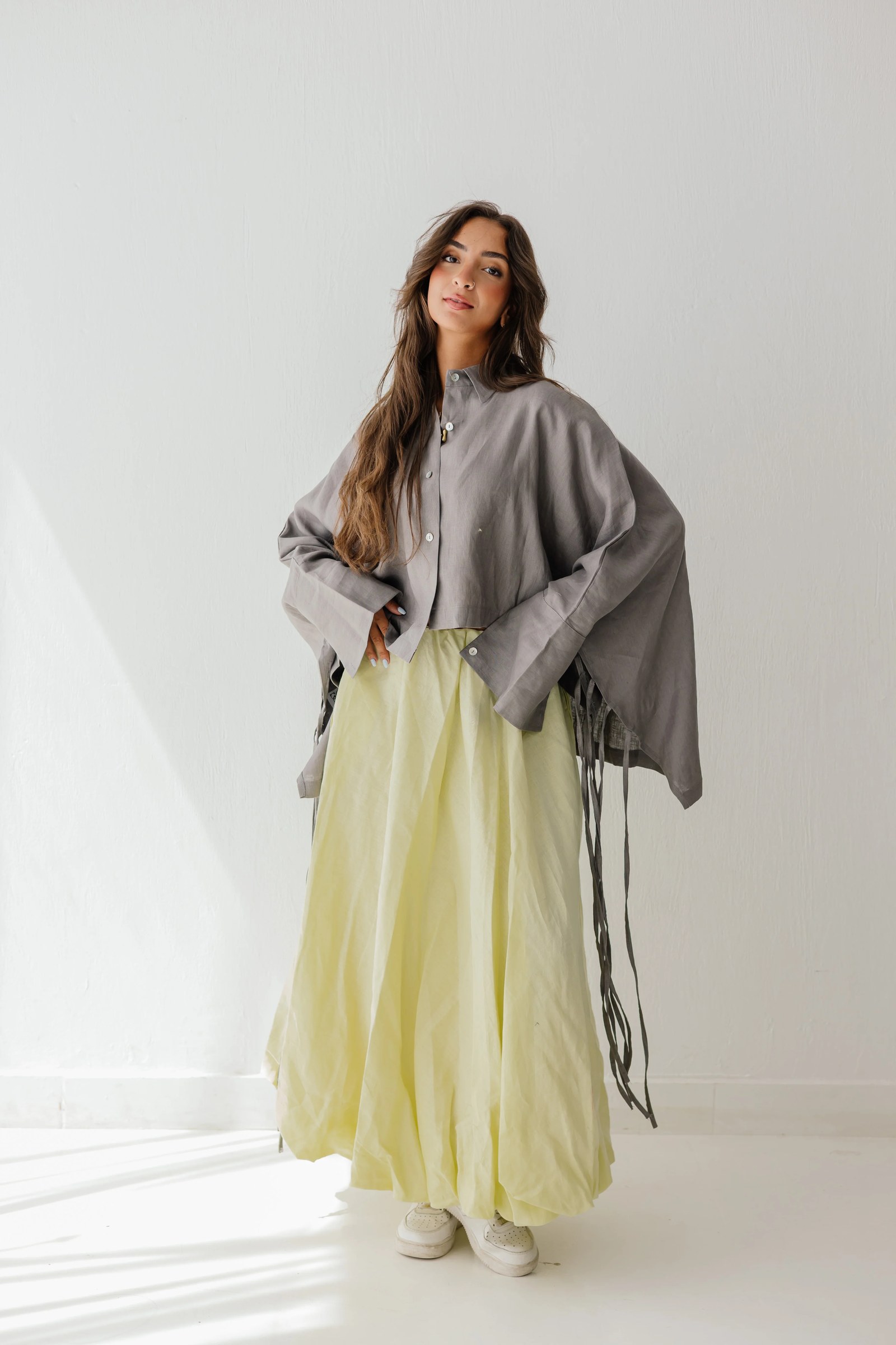 Fringes Shirt In Grey