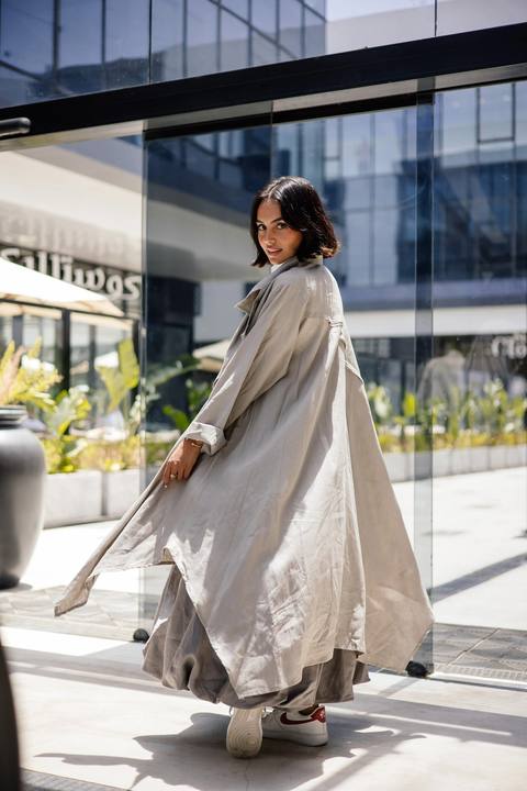 High-low Kimono In Griesh