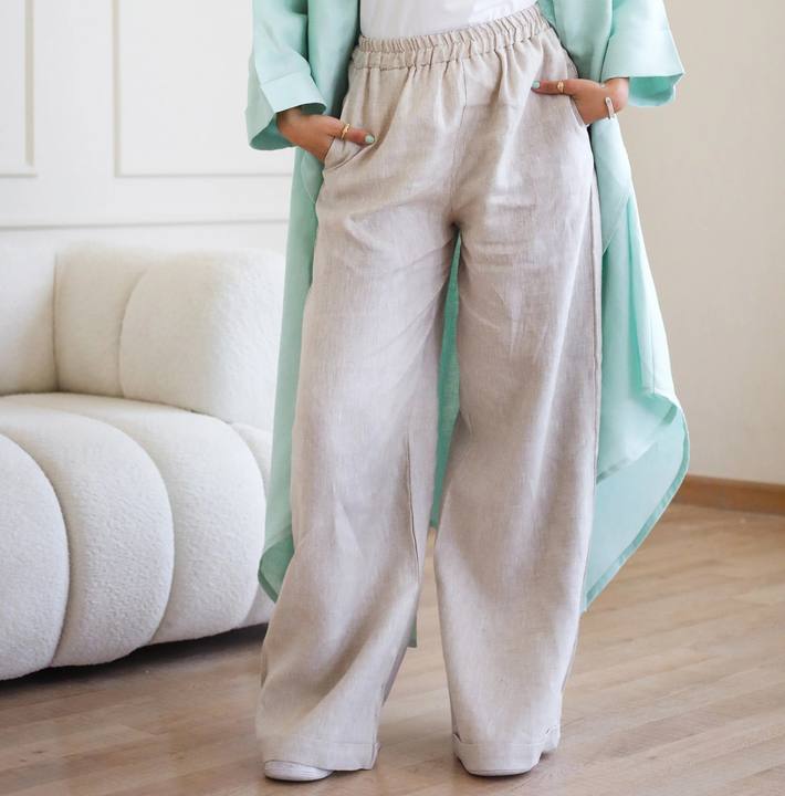 Basic pant in Natural cafe