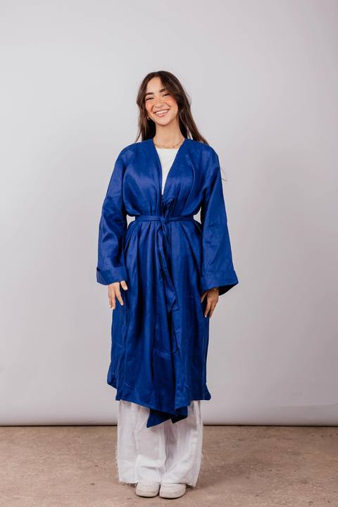 Basic Kimono In Royal-blue