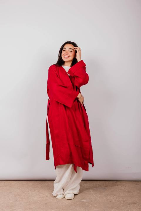 Basic Kimono In Red