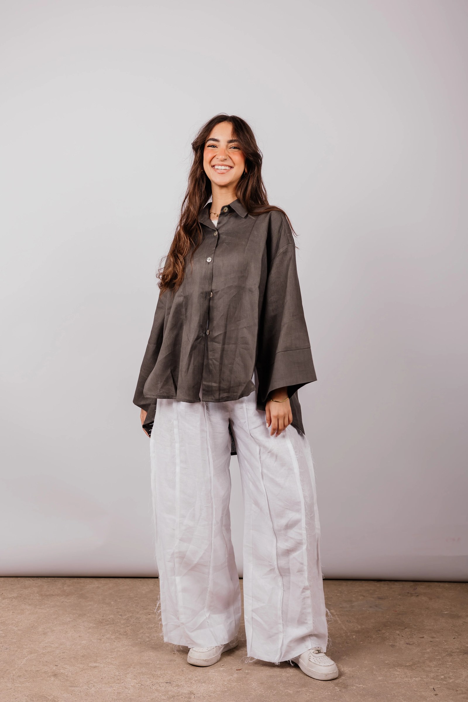 Basic Shirt In Dark-grey