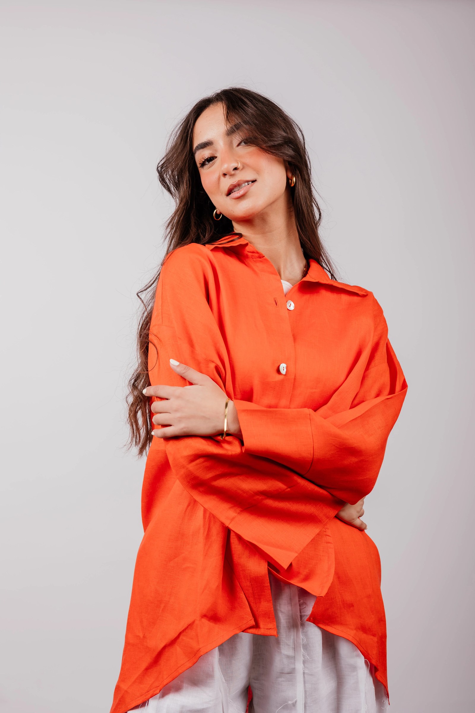 Basic Shirt In Orange