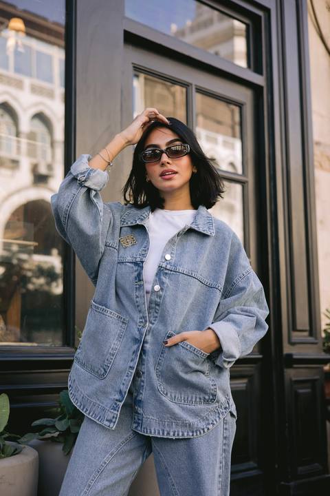Denim pocket jacket