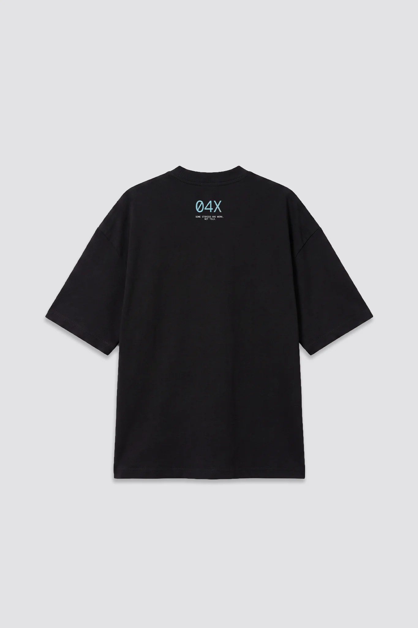 04X Oversized Black Stories T-Shirt