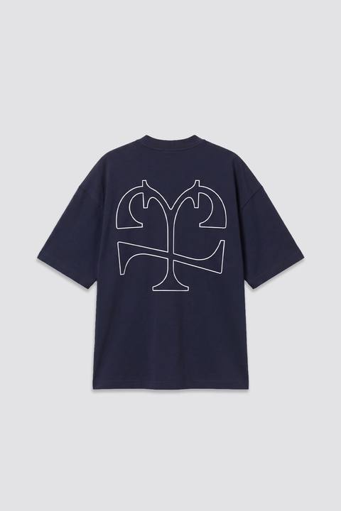 04X Oversized Navy Written IN Time T-Shirt
