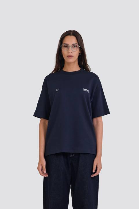 04X Oversized Navy Written IN Time T-Shirt