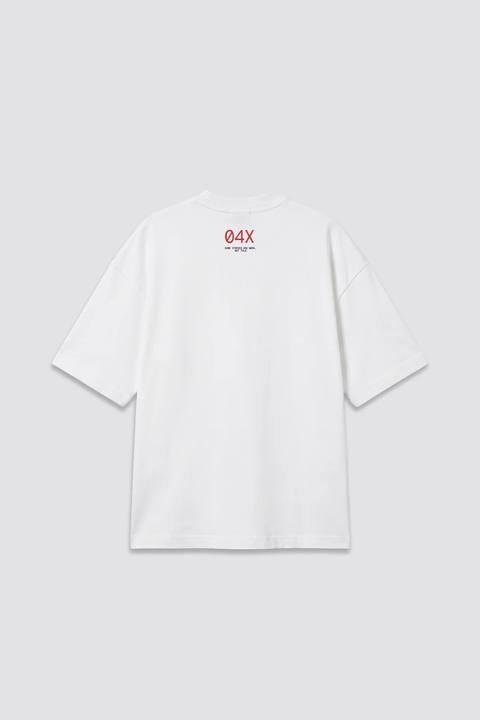 04X Oversized White Stories T-Shirt