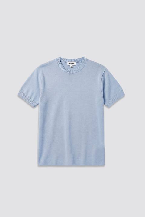 03C Relaxed Sky Purl Knit T-Shirt