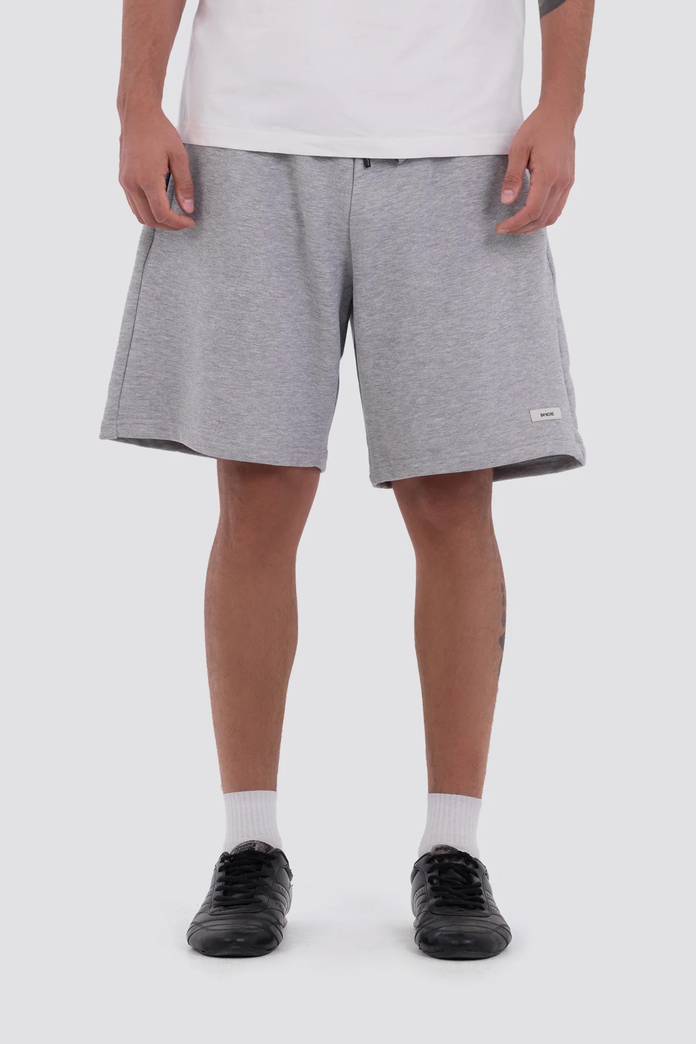 0IE Relaxed Grey Long Sweatshorts