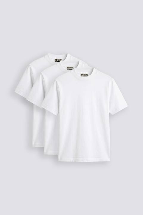 01E Regular White Pack of 3 T-shirt