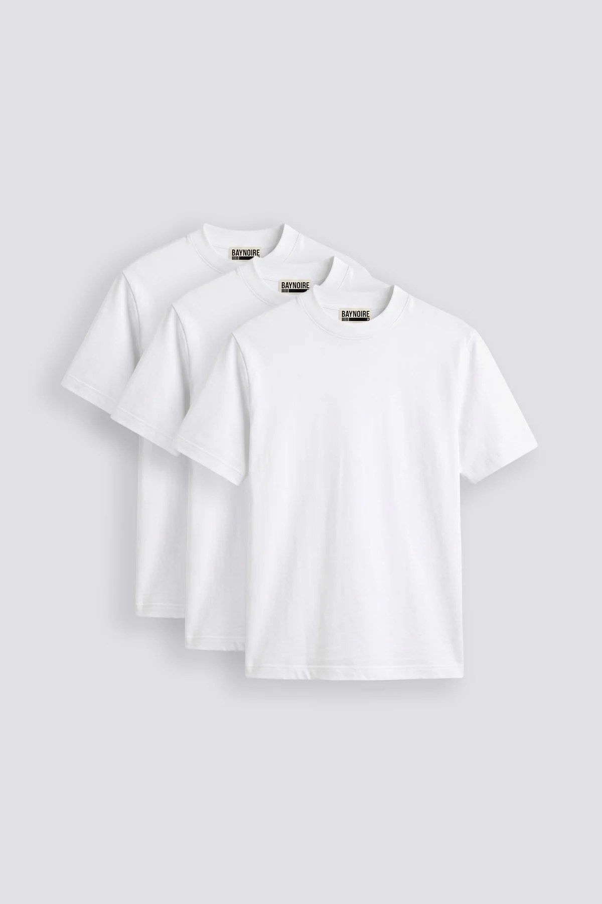 01E Regular White Pack of 3 T-shirt
