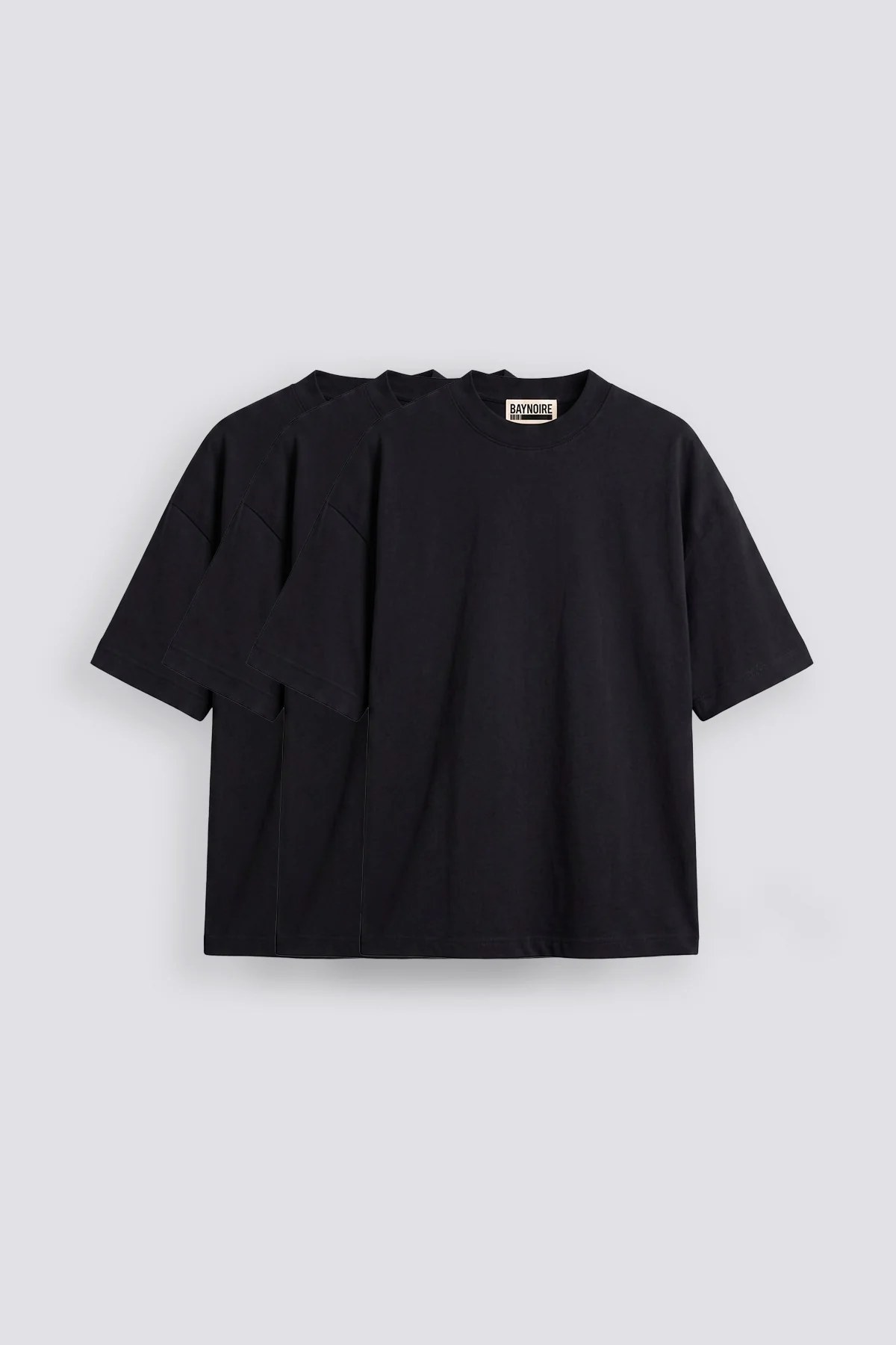 01E Oversized Black Pack of 3 T-shirt