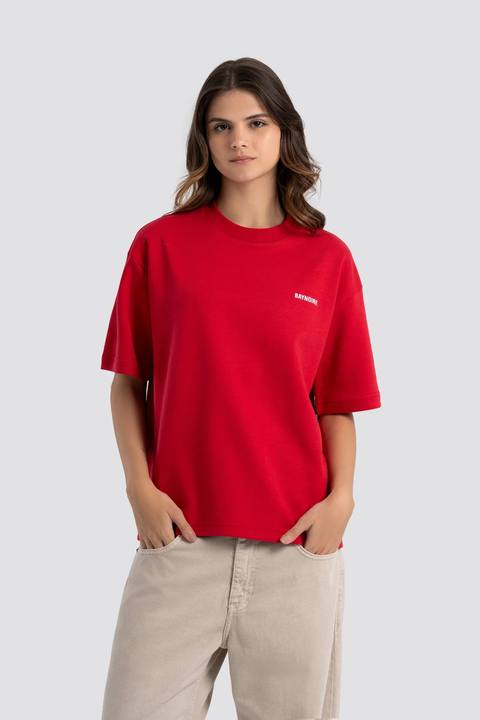 02P Oversized Red T-shirt