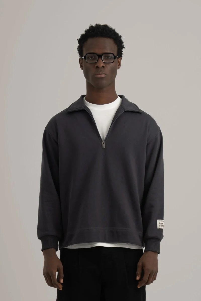 Anchor Polo Q-Zipper Sweatshirt