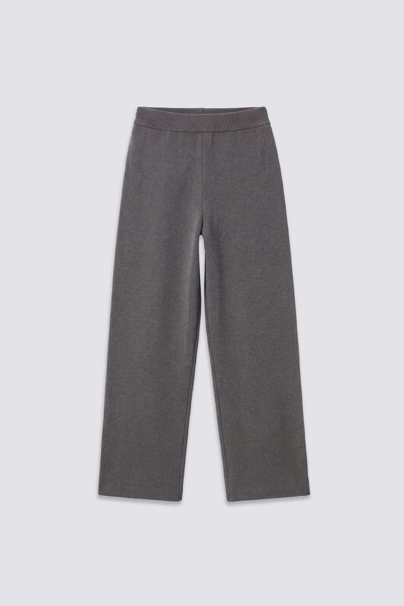 Grey Knitted BYN Emblem Pants