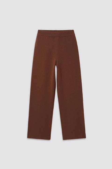 Brown Knitted BYN Emblem Pants