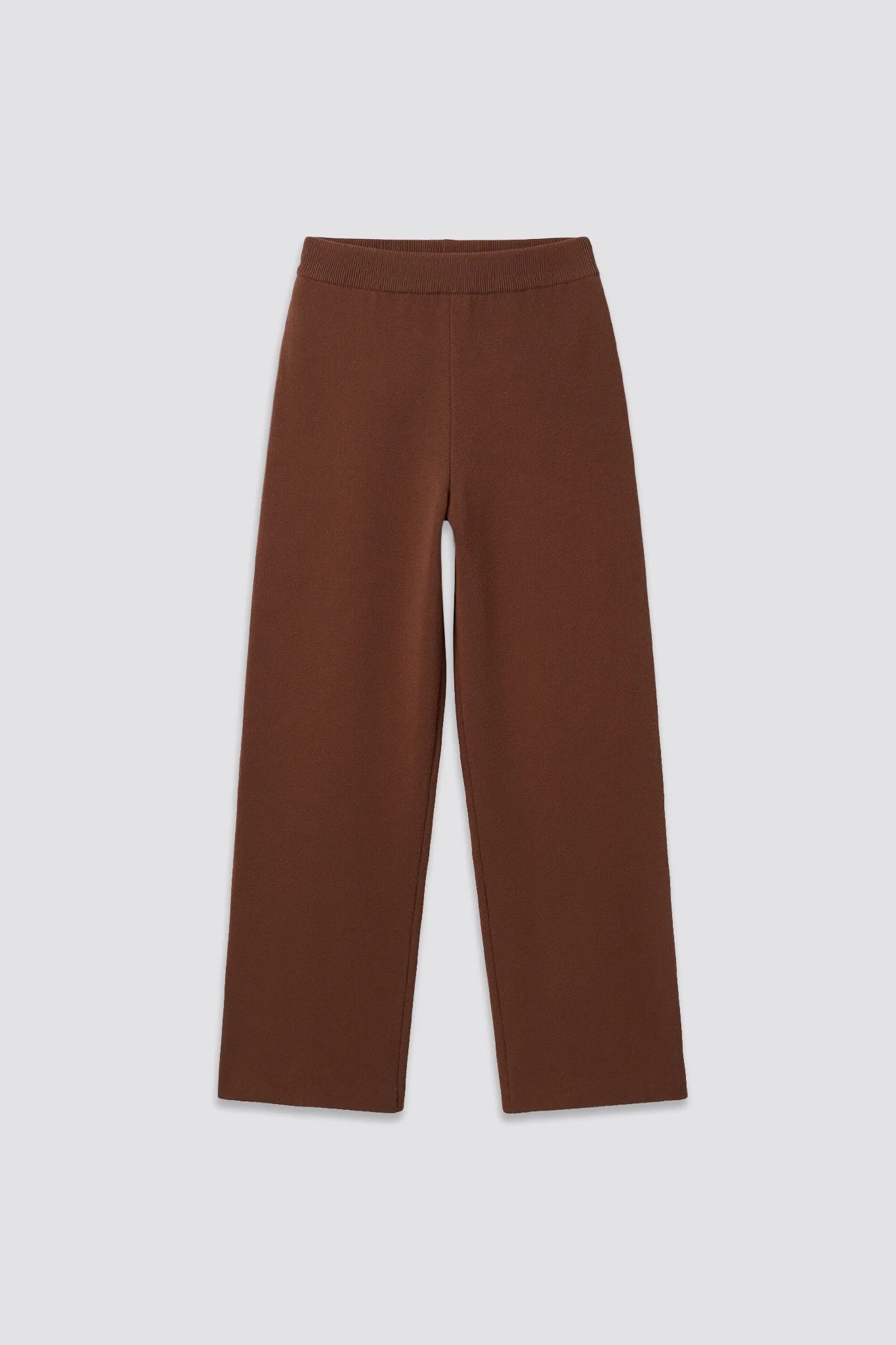 Brown Knitted BYN Emblem Pants