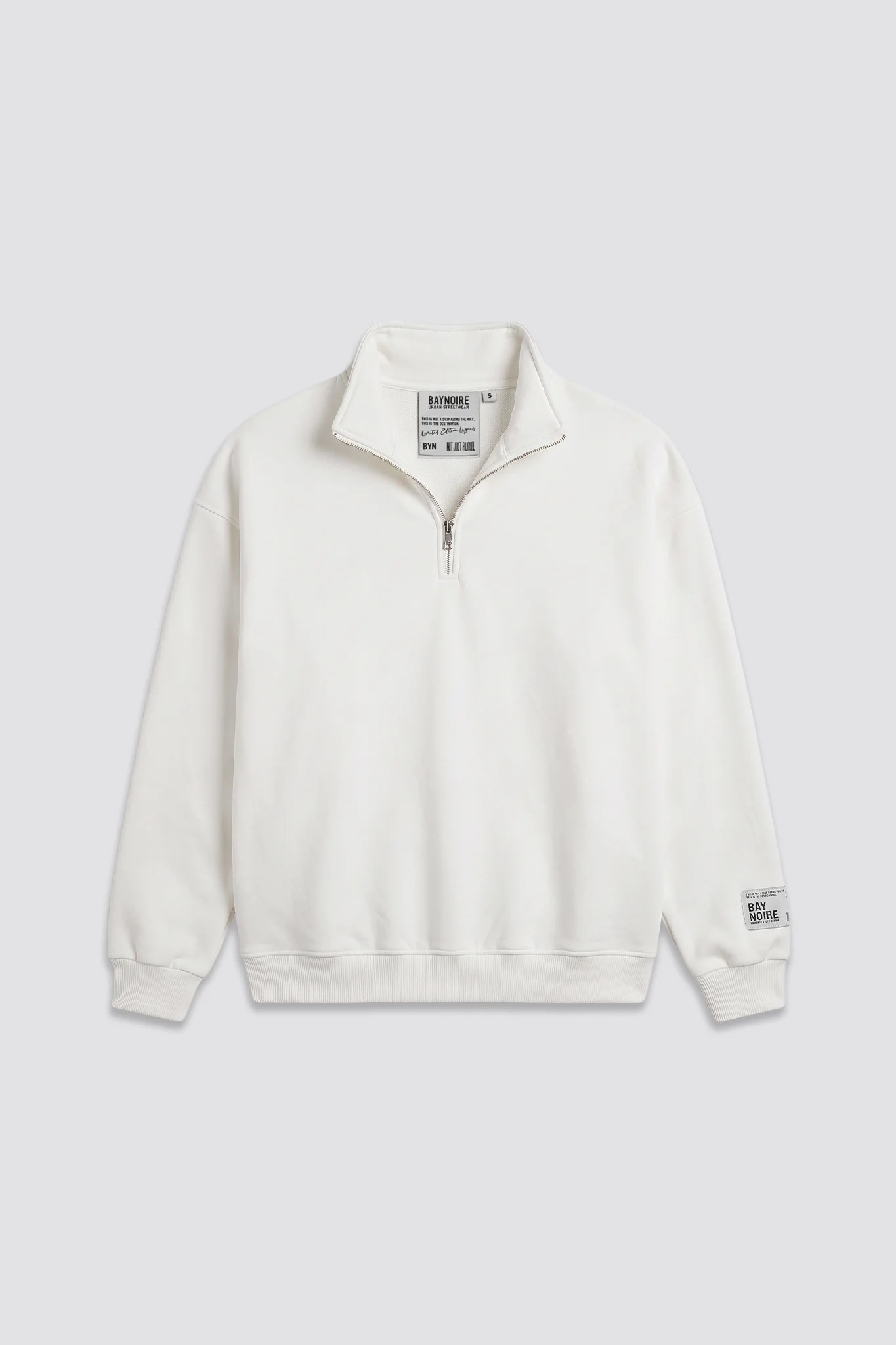 White Q-Zipper Sweatshirt V3