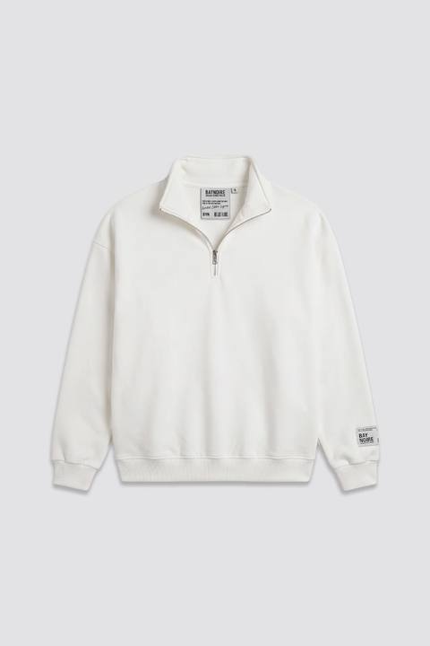 White Q-Zipper Sweatshirt V3