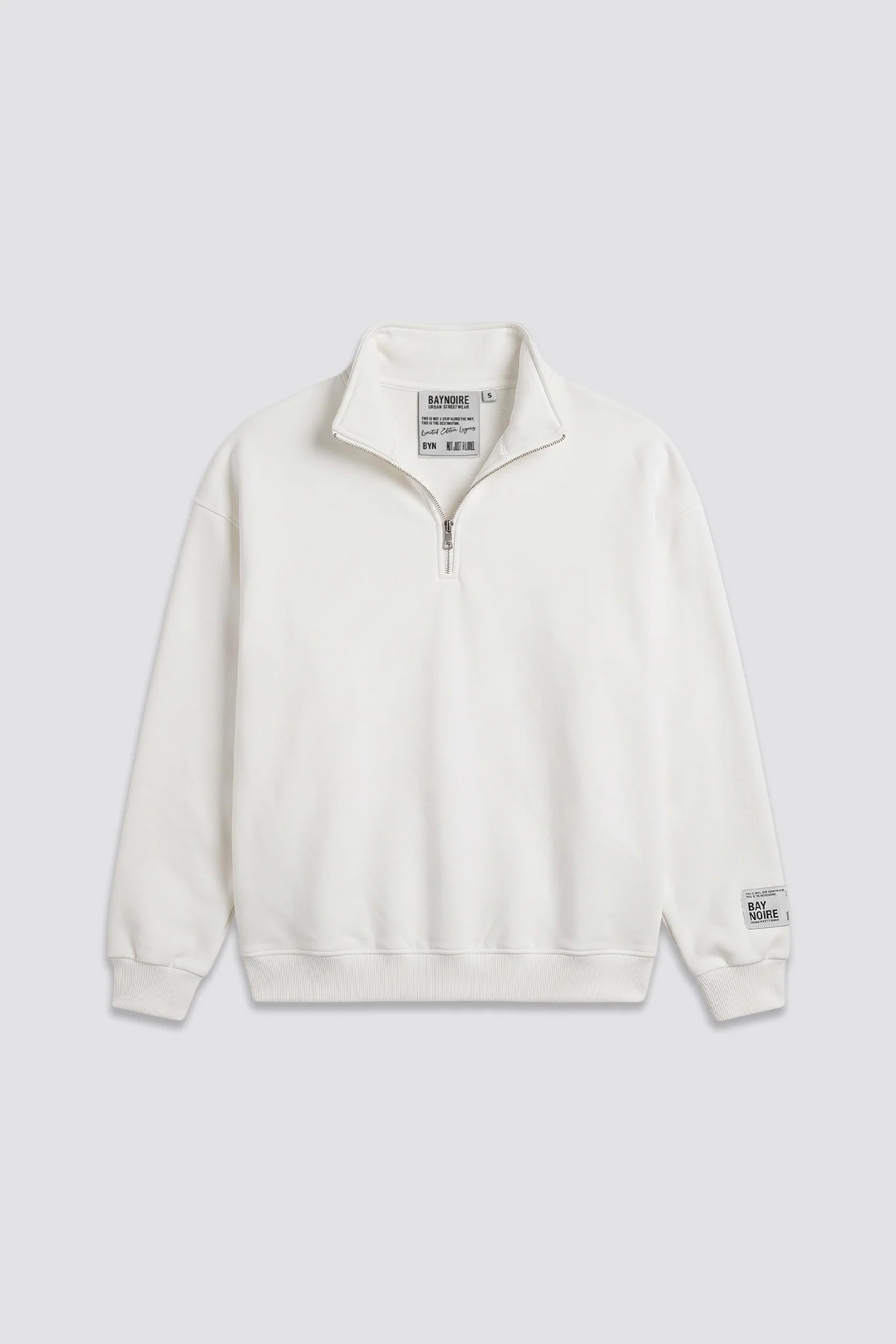 White Q-Zipper Sweatshirt V3