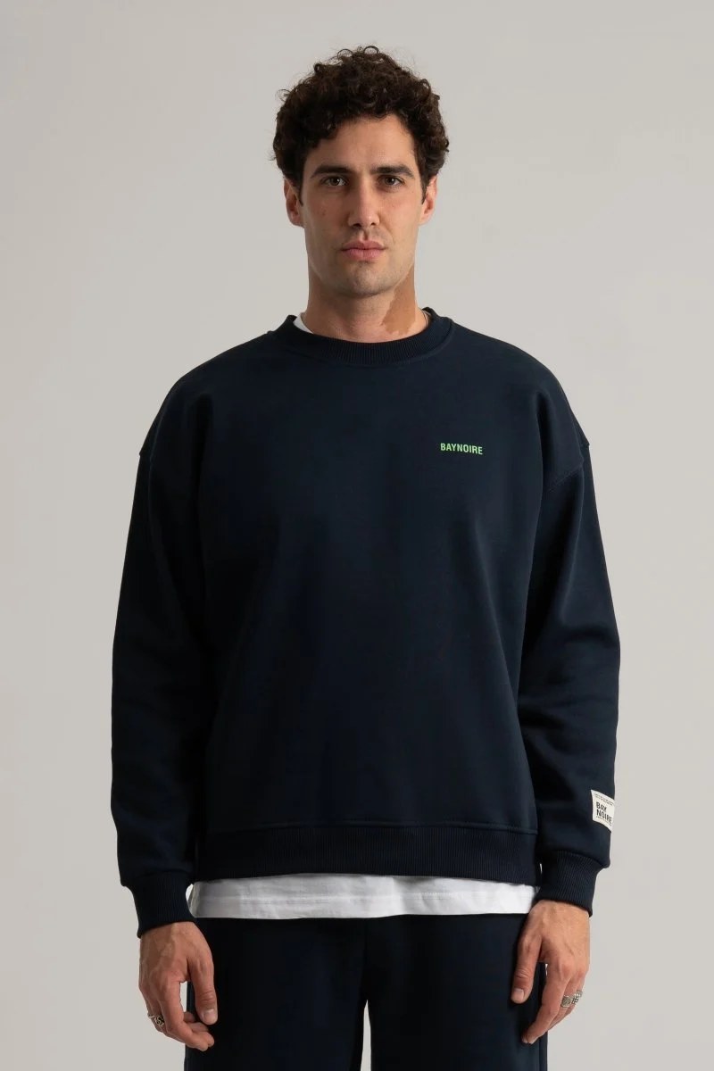 Navy Logo II PL Oversized Sweatshirt