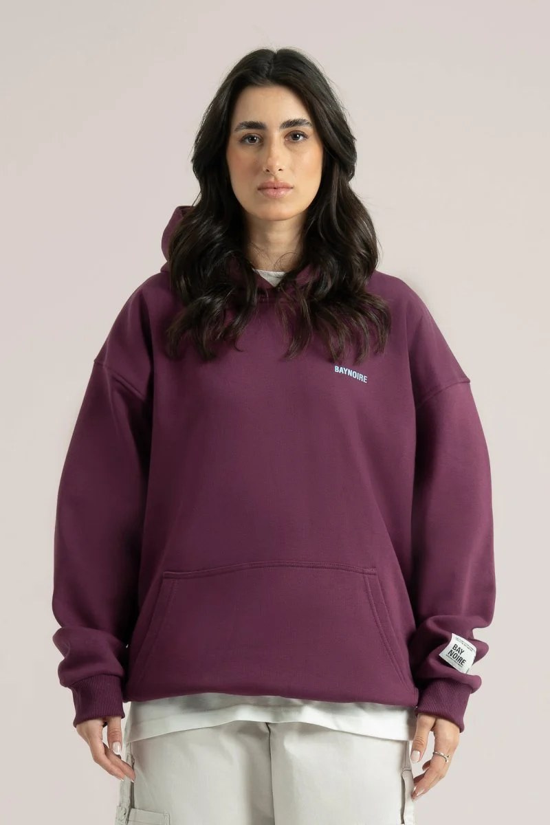 Burgundy Logo II PL Oversized Hoodie