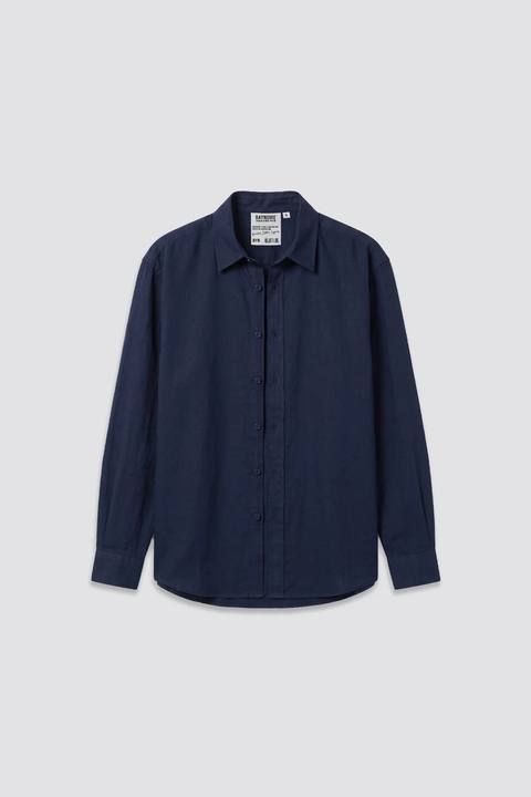Navy C-Linen Shirt