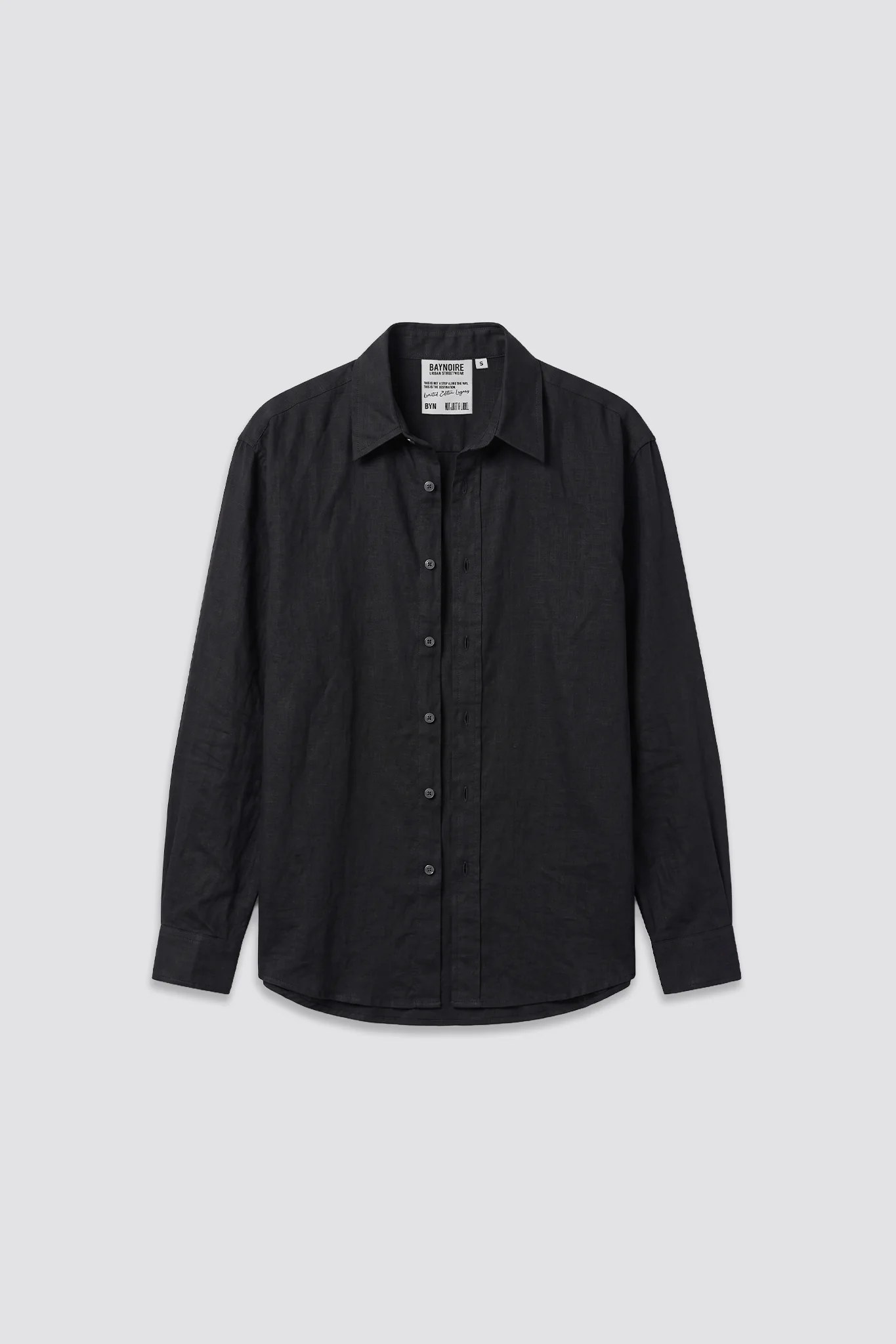 Black C-Linen Shirt