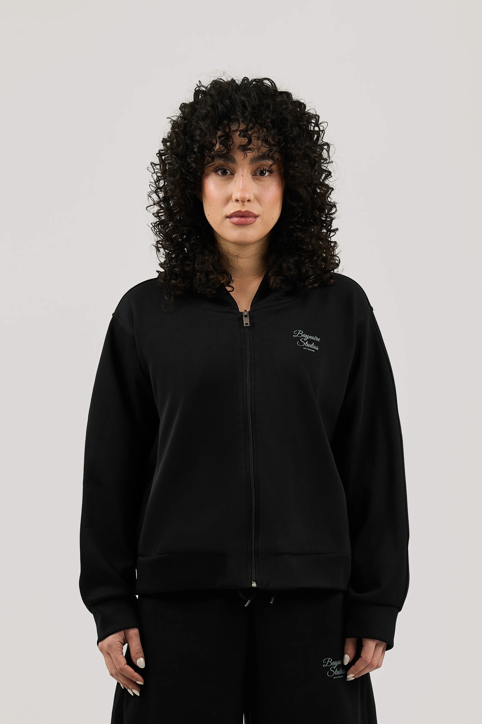 Black Baynoire Studios Zip - Up Hoodie