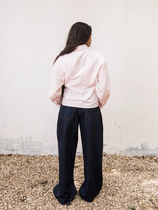 The Side Pleat Shirt - Pink