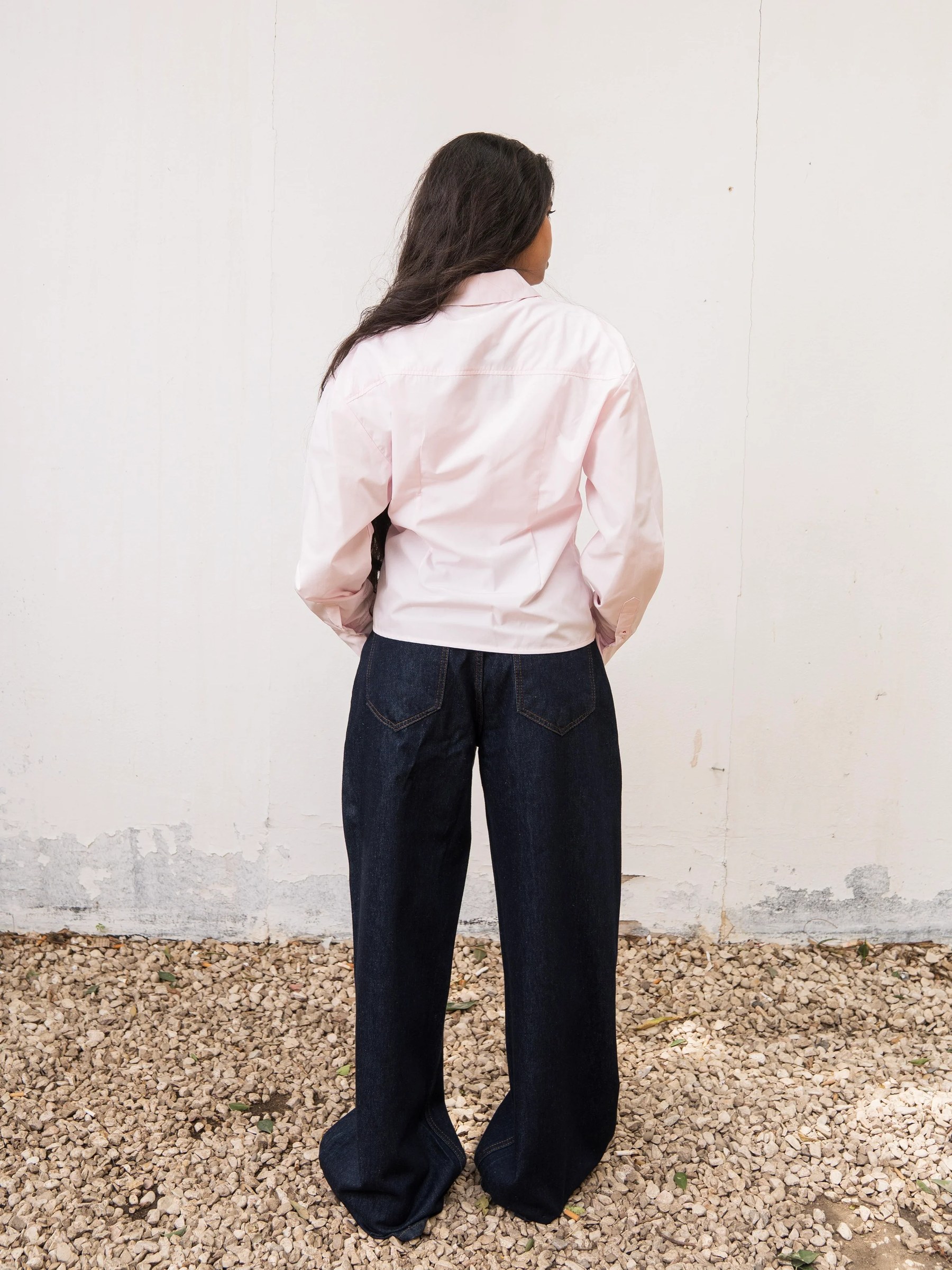 The Side Pleat Shirt - Pink