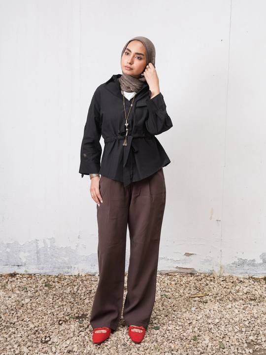 The Belted Shirt - Black