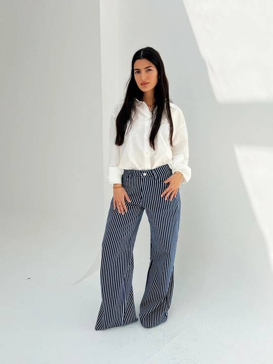 The Stripe Denim Pants
