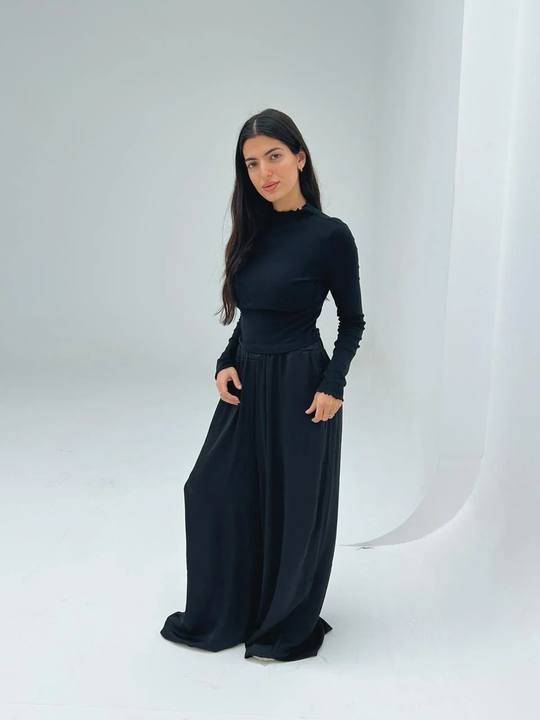 The Satin Pants - Black