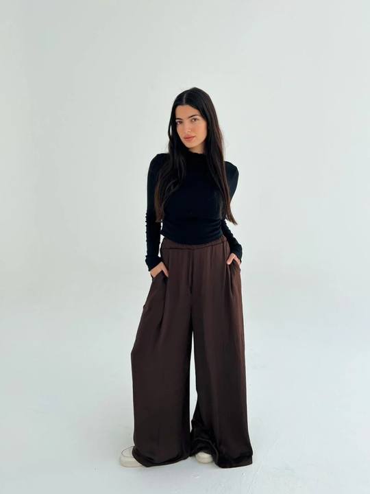 The Satin Pants - Brown