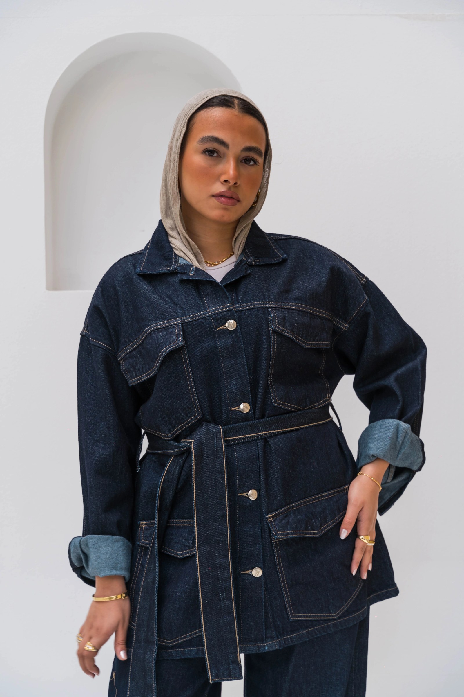 The Belted Denim Jacket - Raw