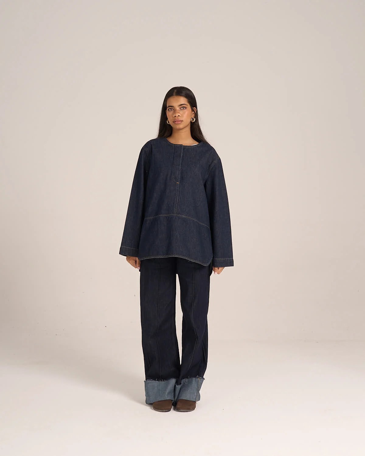 Denim Blouse - Raw Denim