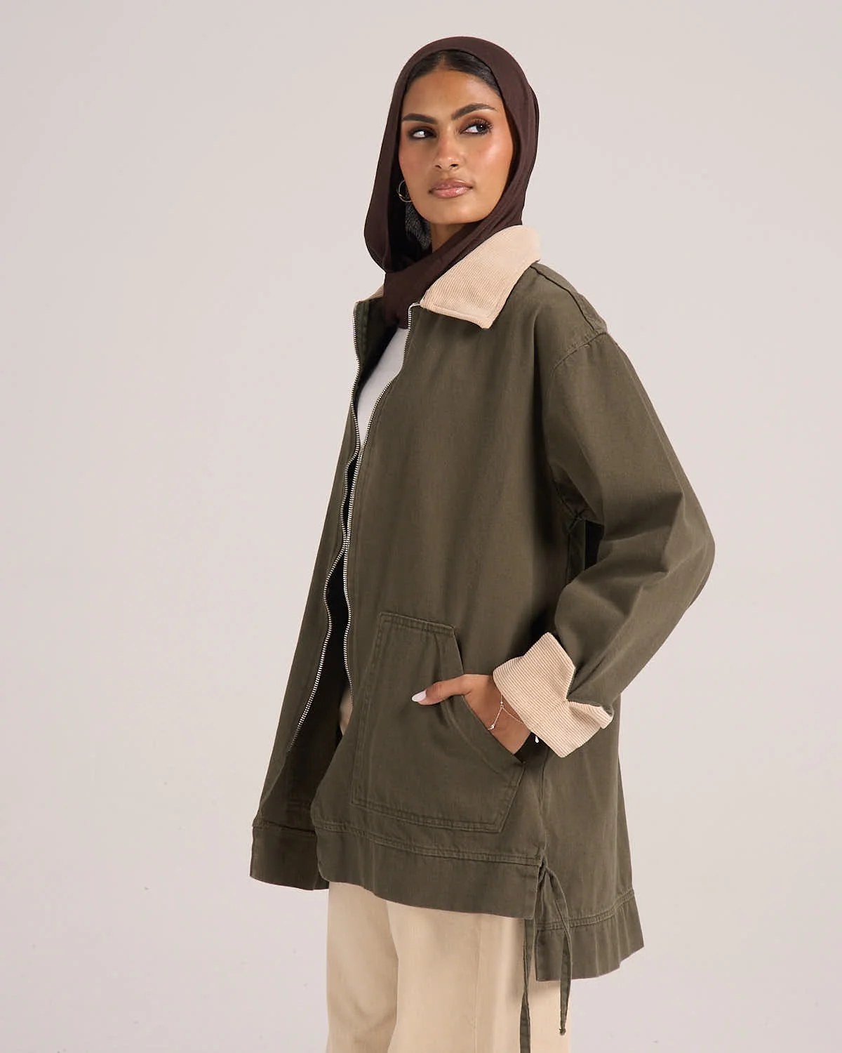 ⁠The Cord Collar - Olive