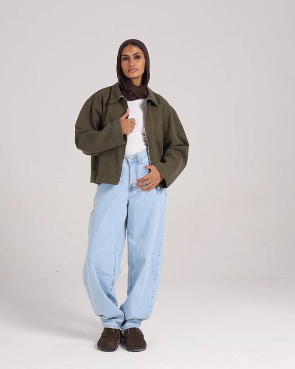 ⁠The Crop It Jacket - Olive