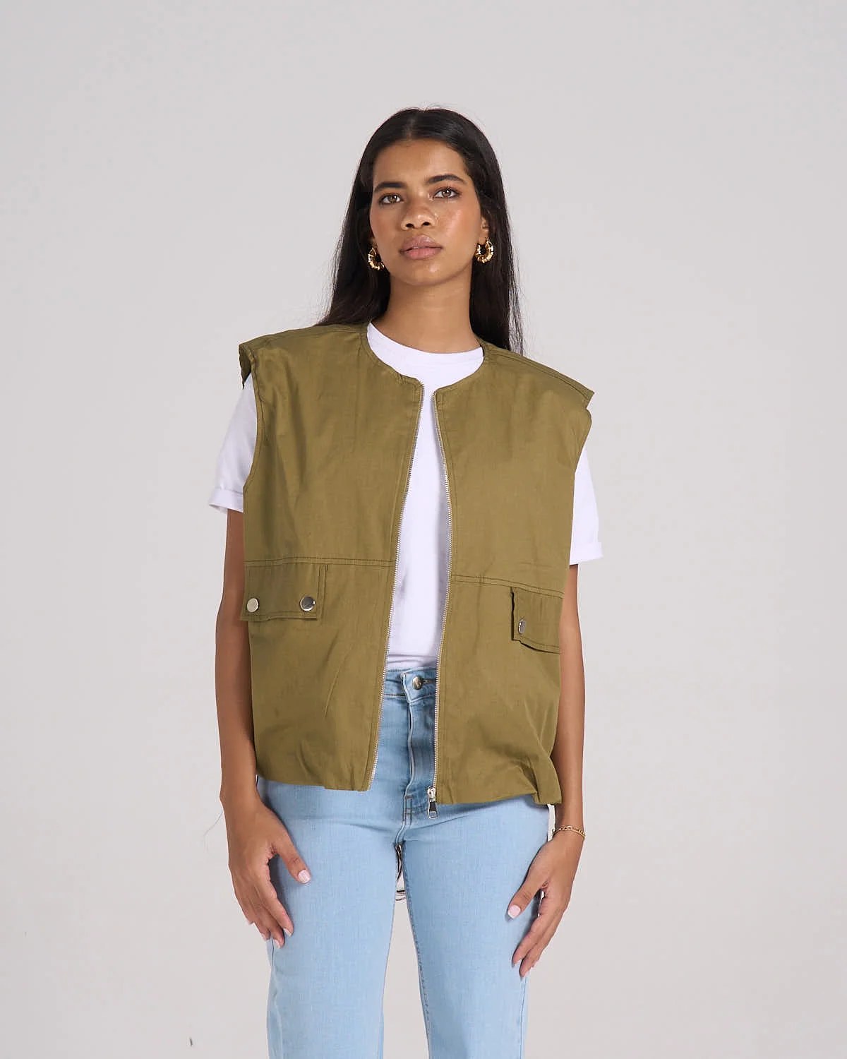 ⁠Puffer Vest - Olive