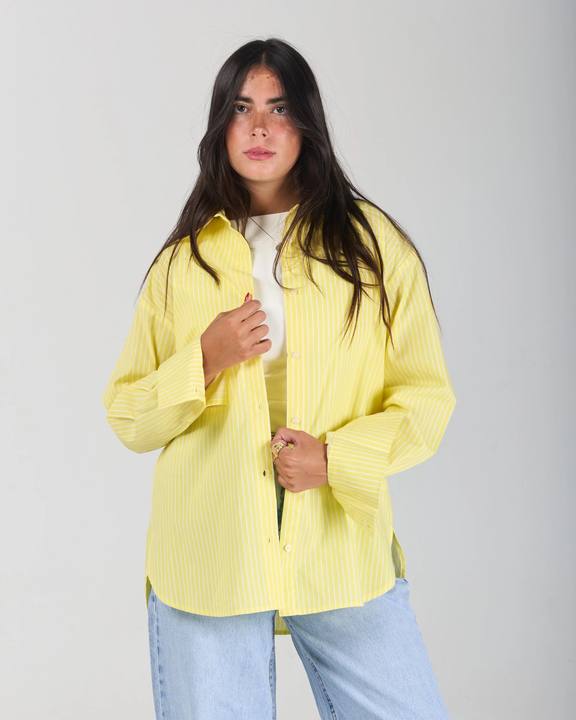 The Stripe Shirt - Electric Yellow