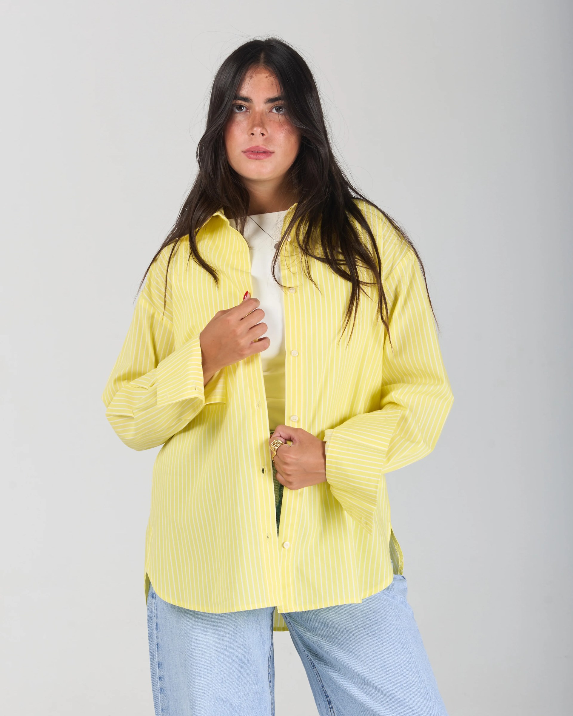 The Stripe Shirt - Electric Yellow