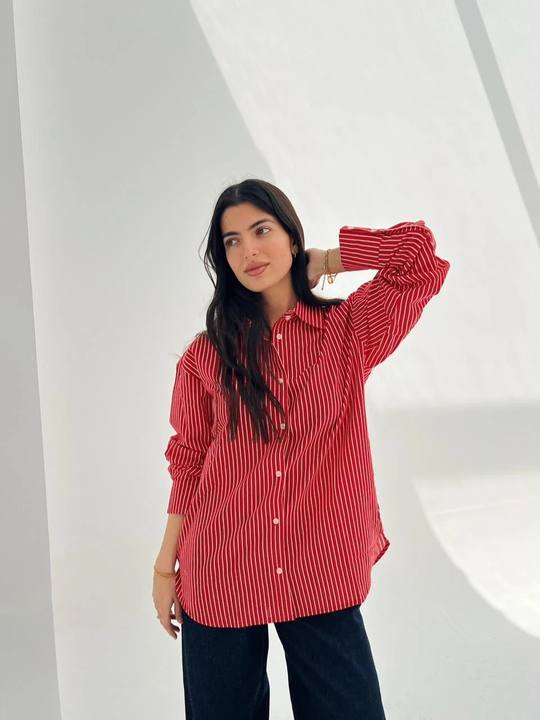 The Stripe Shirt - Red