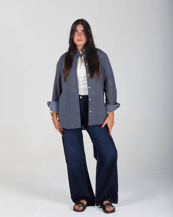 The Stripe Shirt - Navy