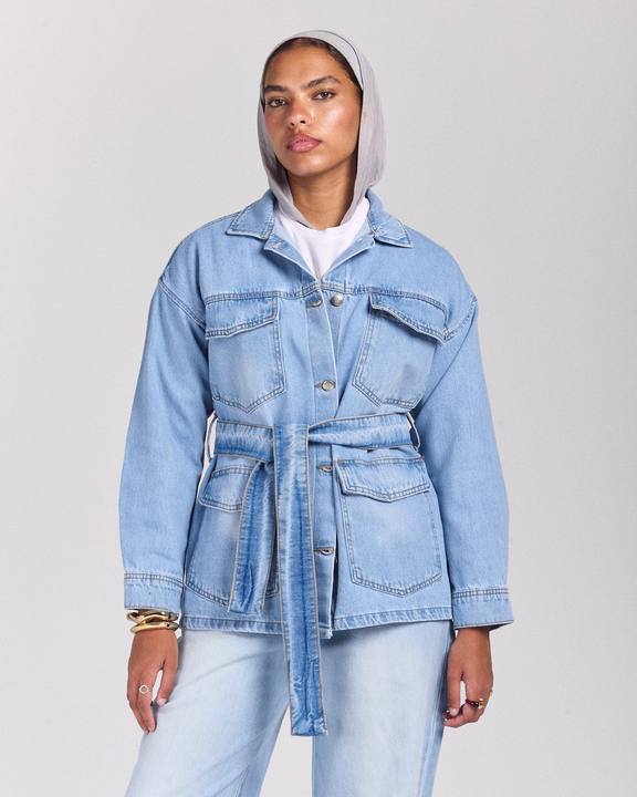 Snatched Denim Jacket - Light Wash