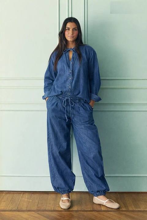 Denim Ballon Set - Dark Blue